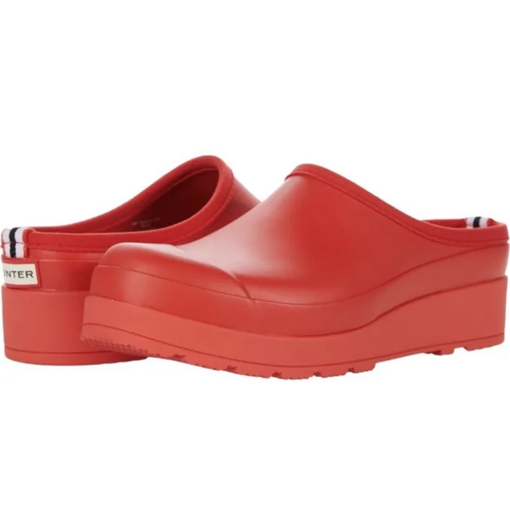 Woman's Clogs Hunter Original Play Clog Red New In Box Size 7
